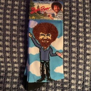 Bob Ross Joy of painting Blue Socks